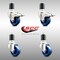 Service Caster 3 Inch 316SS Solid Poly Swivel 1-7/8 Inch Expanding Stem Caster Lock Brake, 2PK SCC-SS316TTLEX20S314-SPUS-2-S-2-178 - alternate 2